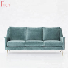 New Design Sex Fabric Cover Loveseat Mid-Century Home Furniture I Shape 3 Seater Sofa